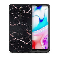 Thumbnail for Θήκη Xiaomi Redmi 8 Black Rosegold Marble από τη Smartfits με σχέδιο στο πίσω μέρος και μαύρο περίβλημα | Xiaomi Redmi 8 Black Rosegold Marble case with colorful back and black bezels