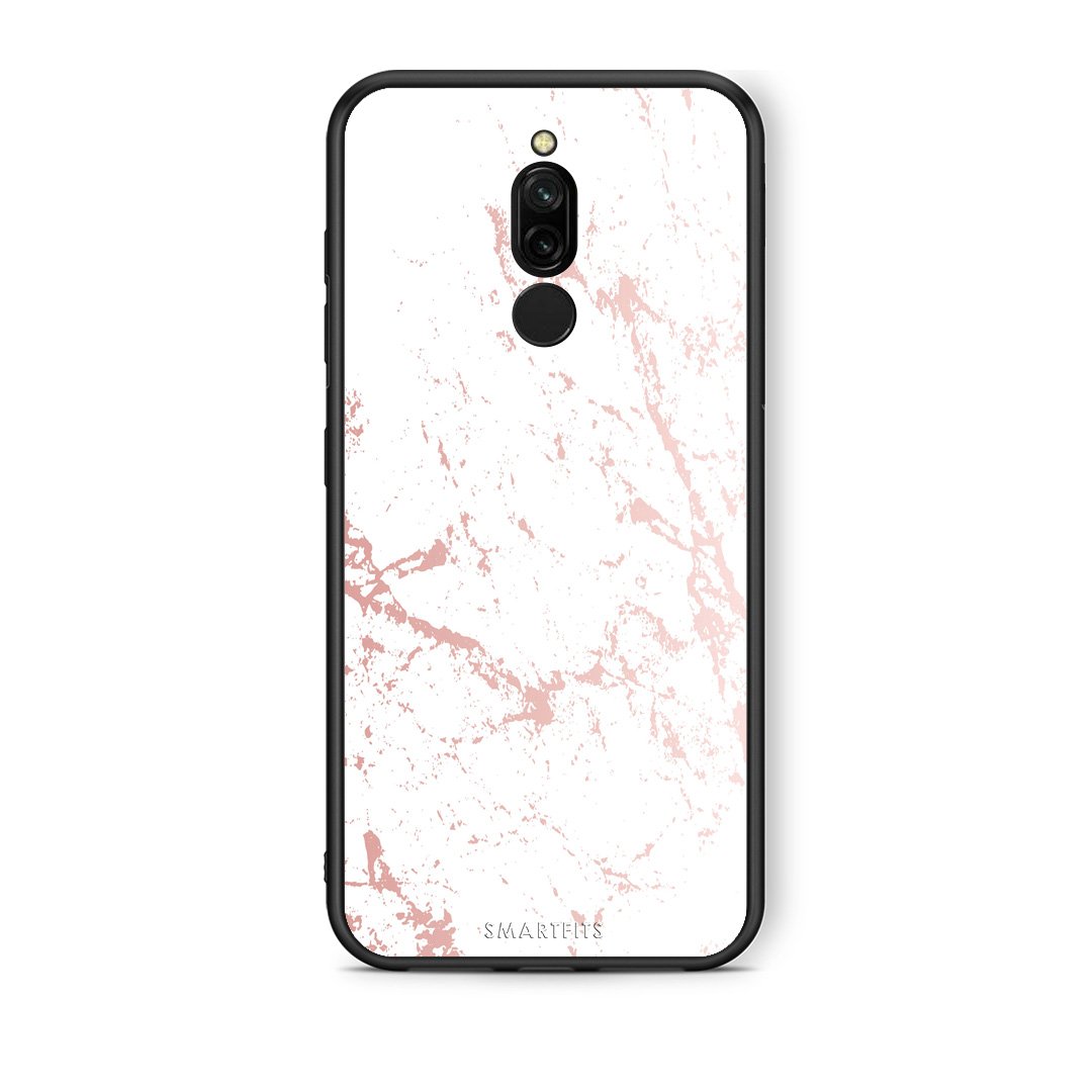116 - Xiaomi Redmi 8 Pink Splash Marble case, cover, bumper