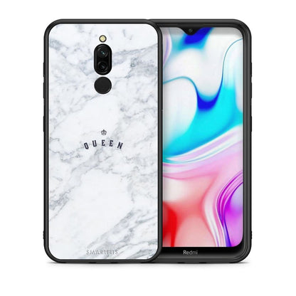Θήκη Xiaomi Redmi 8 Queen Marble από τη Smartfits με σχέδιο στο πίσω μέρος και μαύρο περίβλημα | Xiaomi Redmi 8 Queen Marble case with colorful back and black bezels