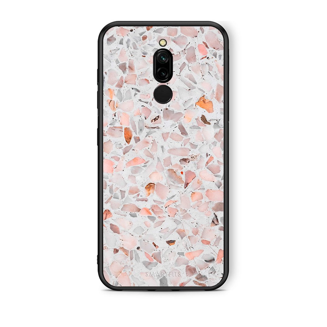 Xiaomi Redmi 8 Marble Terrazzo θήκη από τη Smartfits με σχέδιο στο πίσω μέρος και μαύρο περίβλημα | Smartphone case with colorful back and black bezels by Smartfits