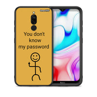 Thumbnail for Θήκη Xiaomi Redmi 8 My Password από τη Smartfits με σχέδιο στο πίσω μέρος και μαύρο περίβλημα | Xiaomi Redmi 8 My Password case with colorful back and black bezels