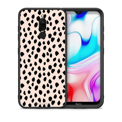 Θήκη Xiaomi Redmi 8 New Polka Dots από τη Smartfits με σχέδιο στο πίσω μέρος και μαύρο περίβλημα | Xiaomi Redmi 8 New Polka Dots case with colorful back and black bezels