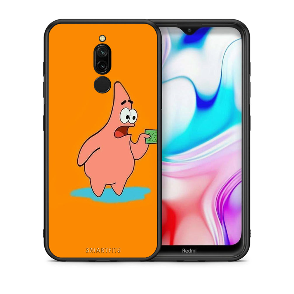 Θήκη Αγίου Βαλεντίνου Xiaomi Redmi 8 No Money 1 από τη Smartfits με σχέδιο στο πίσω μέρος και μαύρο περίβλημα | Xiaomi Redmi 8 No Money 1 case with colorful back and black bezels