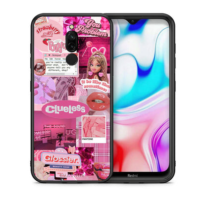Θήκη Αγίου Βαλεντίνου Xiaomi Redmi 8 Pink Love από τη Smartfits με σχέδιο στο πίσω μέρος και μαύρο περίβλημα | Xiaomi Redmi 8 Pink Love case with colorful back and black bezels