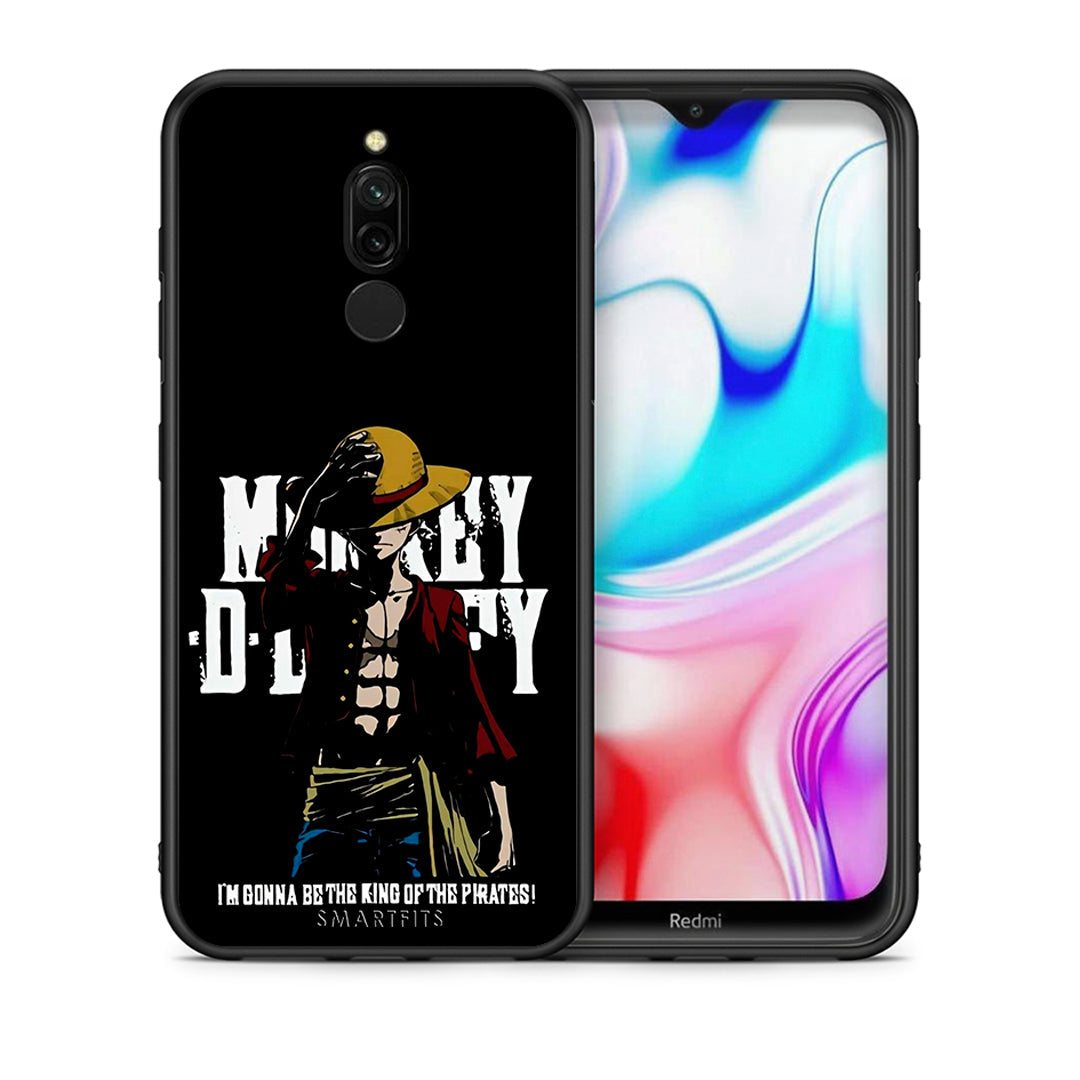 Θήκη Xiaomi Redmi 8 Pirate King από τη Smartfits με σχέδιο στο πίσω μέρος και μαύρο περίβλημα | Xiaomi Redmi 8 Pirate King case with colorful back and black bezels