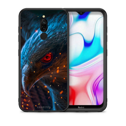 Θήκη Xiaomi Redmi 8 Eagle PopArt από τη Smartfits με σχέδιο στο πίσω μέρος και μαύρο περίβλημα | Xiaomi Redmi 8 Eagle PopArt case with colorful back and black bezels