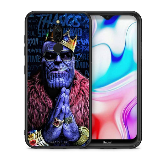 Θήκη Xiaomi Redmi 8 Thanos PopArt από τη Smartfits με σχέδιο στο πίσω μέρος και μαύρο περίβλημα | Xiaomi Redmi 8 Thanos PopArt case with colorful back and black bezels