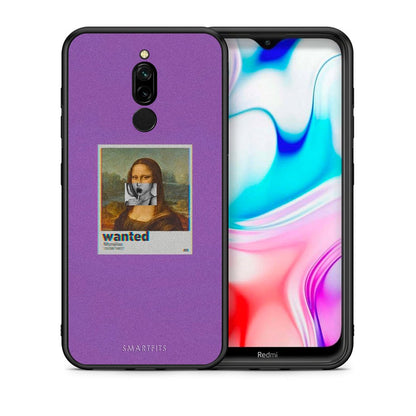 Θήκη Xiaomi Redmi 8 Monalisa Popart από τη Smartfits με σχέδιο στο πίσω μέρος και μαύρο περίβλημα | Xiaomi Redmi 8 Monalisa Popart case with colorful back and black bezels