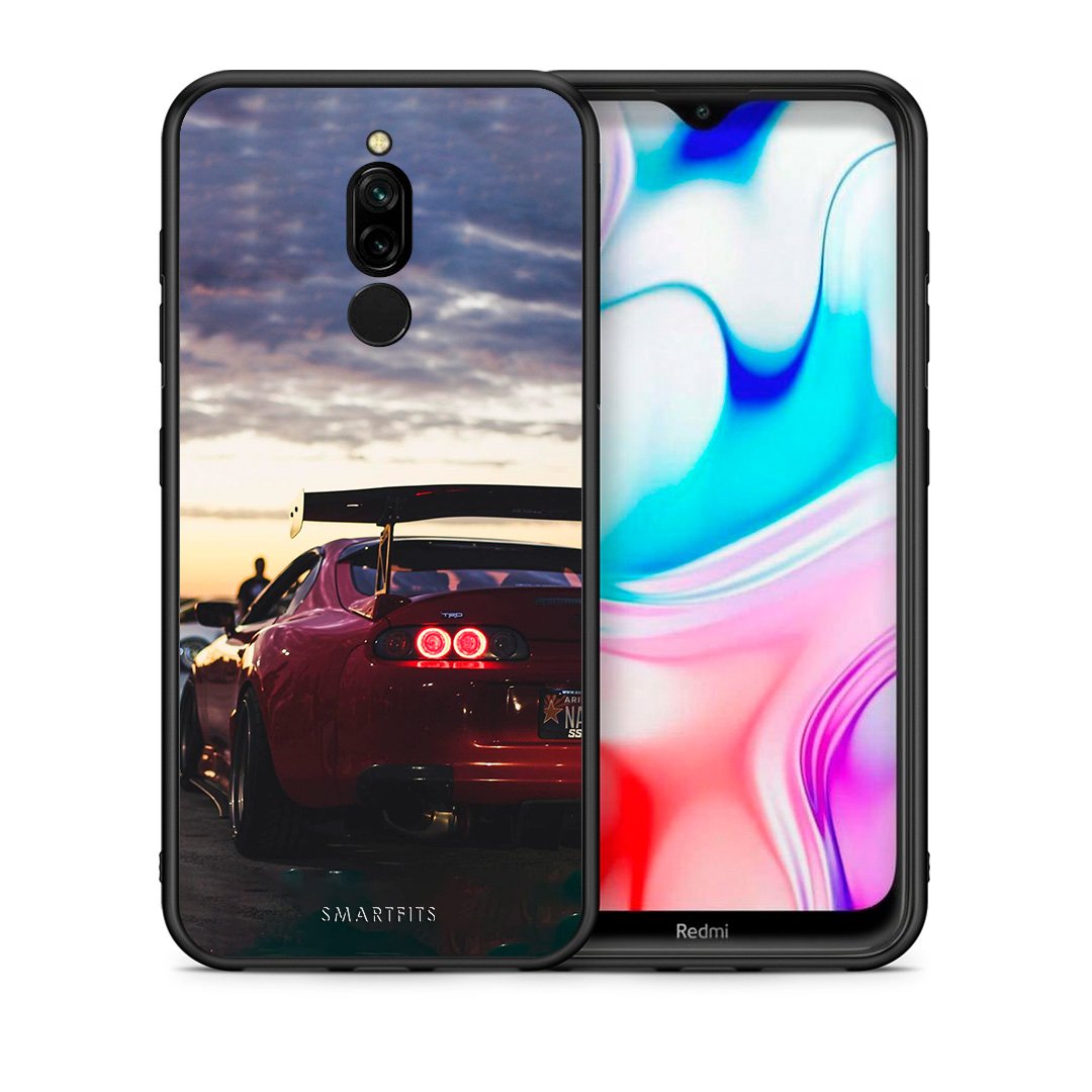 Θήκη Xiaomi Redmi 8 Racing Supra από τη Smartfits με σχέδιο στο πίσω μέρος και μαύρο περίβλημα | Xiaomi Redmi 8 Racing Supra case with colorful back and black bezels