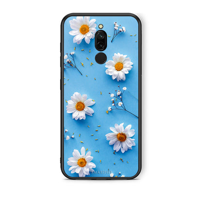 Xiaomi Redmi 8 Real Daisies θήκη από τη Smartfits με σχέδιο στο πίσω μέρος και μαύρο περίβλημα | Smartphone case with colorful back and black bezels by Smartfits