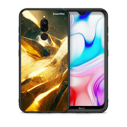 Θήκη Xiaomi Redmi 8 Real Gold από τη Smartfits με σχέδιο στο πίσω μέρος και μαύρο περίβλημα | Xiaomi Redmi 8 Real Gold case with colorful back and black bezels