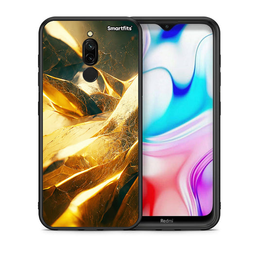 Θήκη Xiaomi Redmi 8 Real Gold από τη Smartfits με σχέδιο στο πίσω μέρος και μαύρο περίβλημα | Xiaomi Redmi 8 Real Gold case with colorful back and black bezels