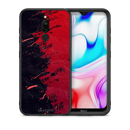 Θήκη Αγίου Βαλεντίνου Xiaomi Redmi 8 Red Paint από τη Smartfits με σχέδιο στο πίσω μέρος και μαύρο περίβλημα | Xiaomi Redmi 8 Red Paint case with colorful back and black bezels