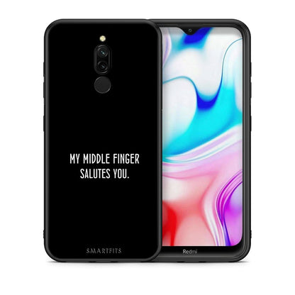 Θήκη Xiaomi Redmi 8 Salute από τη Smartfits με σχέδιο στο πίσω μέρος και μαύρο περίβλημα | Xiaomi Redmi 8 Salute case with colorful back and black bezels