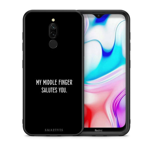 Θήκη Xiaomi Redmi 8 Salute από τη Smartfits με σχέδιο στο πίσω μέρος και μαύρο περίβλημα | Xiaomi Redmi 8 Salute case with colorful back and black bezels