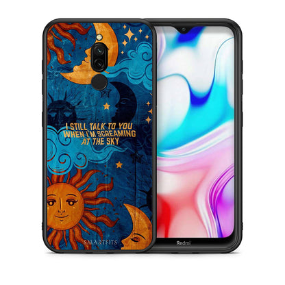 Θήκη Xiaomi Redmi 8 Screaming Sky από τη Smartfits με σχέδιο στο πίσω μέρος και μαύρο περίβλημα | Xiaomi Redmi 8 Screaming Sky case with colorful back and black bezels