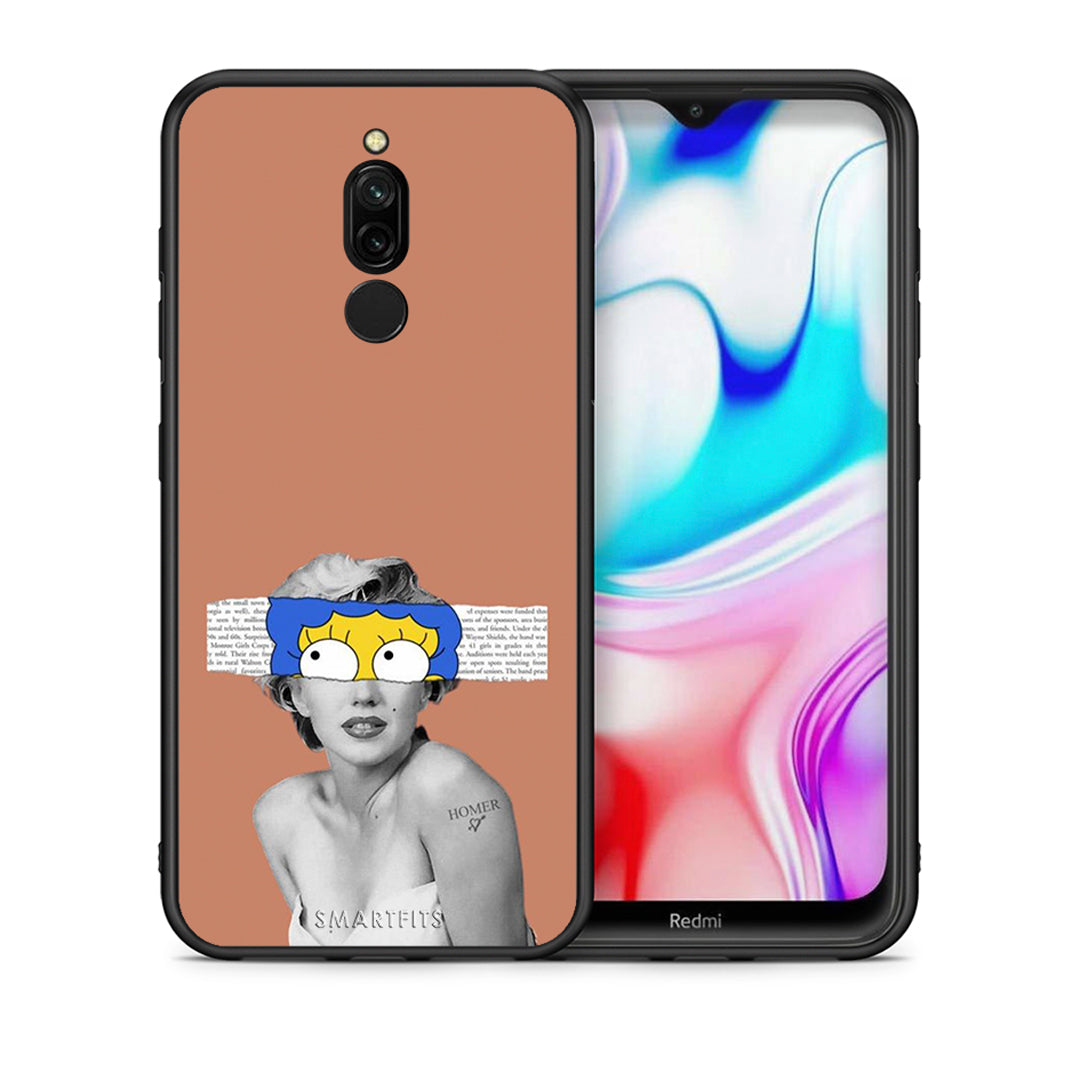 Θήκη Xiaomi Redmi 8 Sim Merilyn από τη Smartfits με σχέδιο στο πίσω μέρος και μαύρο περίβλημα | Xiaomi Redmi 8 Sim Merilyn case with colorful back and black bezels