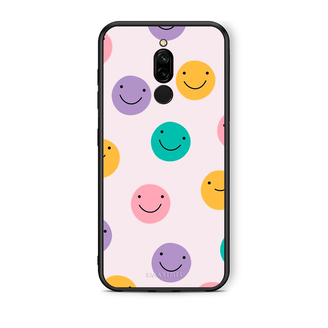 Xiaomi Redmi 8 Smiley Faces θήκη από τη Smartfits με σχέδιο στο πίσω μέρος και μαύρο περίβλημα | Smartphone case with colorful back and black bezels by Smartfits