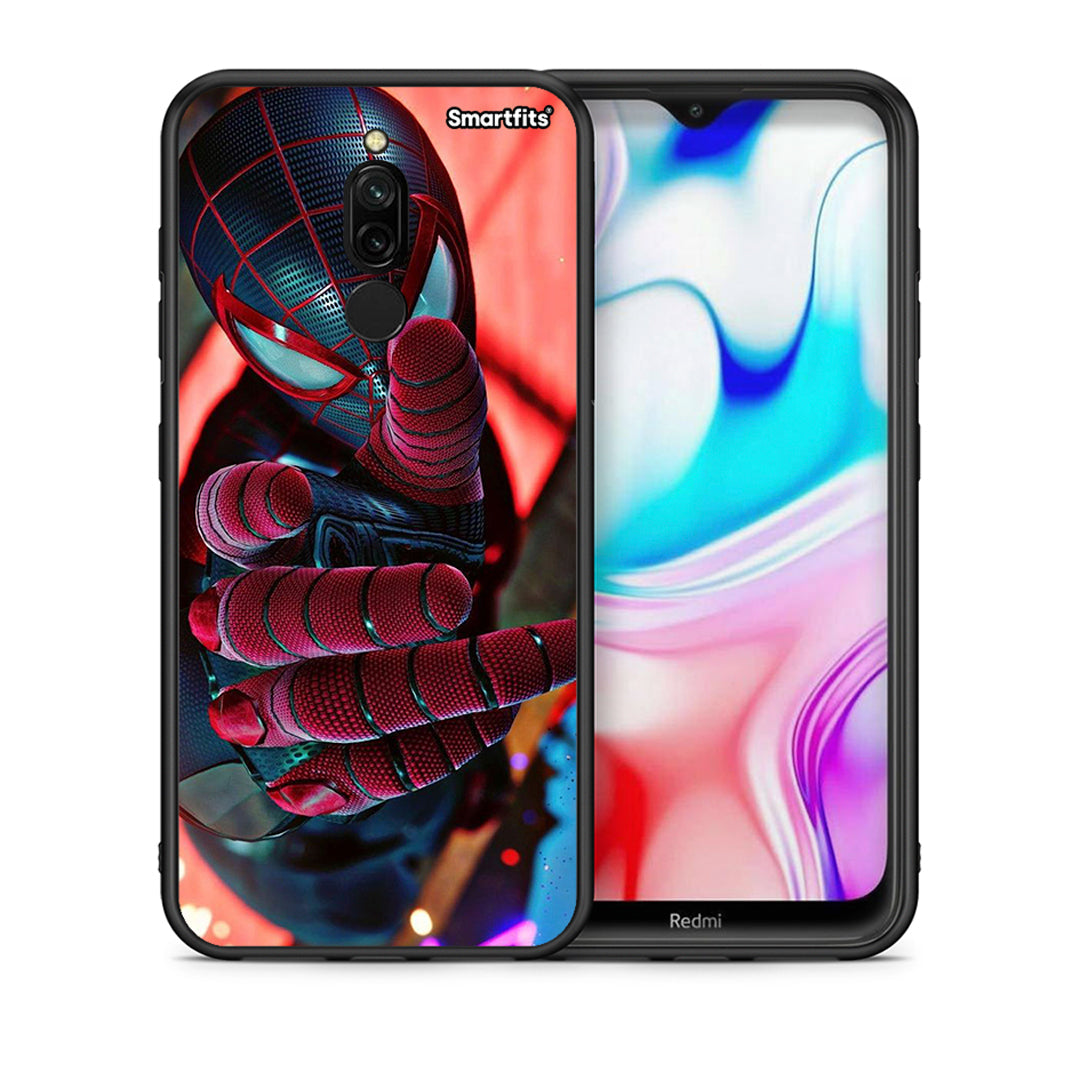 Θήκη Xiaomi Redmi 8 Spider Hand από τη Smartfits με σχέδιο στο πίσω μέρος και μαύρο περίβλημα | Xiaomi Redmi 8 Spider Hand case with colorful back and black bezels