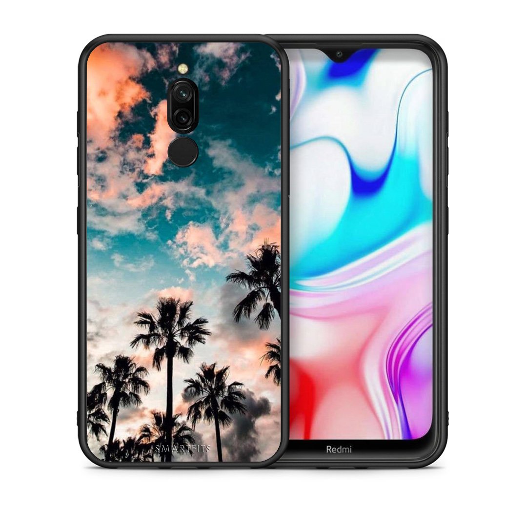 Θήκη Xiaomi Redmi 8 Sky Summer από τη Smartfits με σχέδιο στο πίσω μέρος και μαύρο περίβλημα | Xiaomi Redmi 8 Sky Summer case with colorful back and black bezels