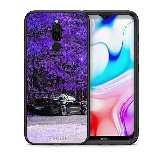 Θήκη Αγίου Βαλεντίνου Xiaomi Redmi 8 Super Car από τη Smartfits με σχέδιο στο πίσω μέρος και μαύρο περίβλημα | Xiaomi Redmi 8 Super Car case with colorful back and black bezels
