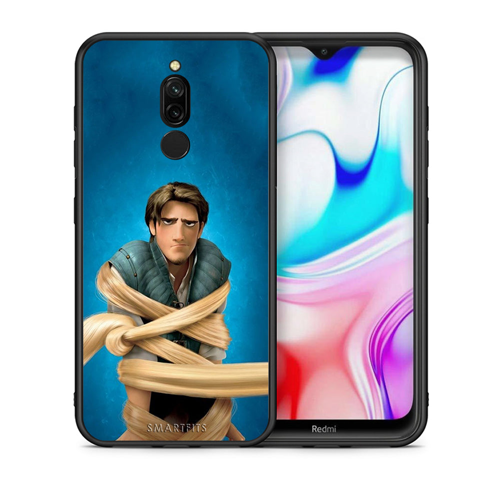 Θήκη Αγίου Βαλεντίνου Xiaomi Redmi 8 Tangled 1 από τη Smartfits με σχέδιο στο πίσω μέρος και μαύρο περίβλημα | Xiaomi Redmi 8 Tangled 1 case with colorful back and black bezels