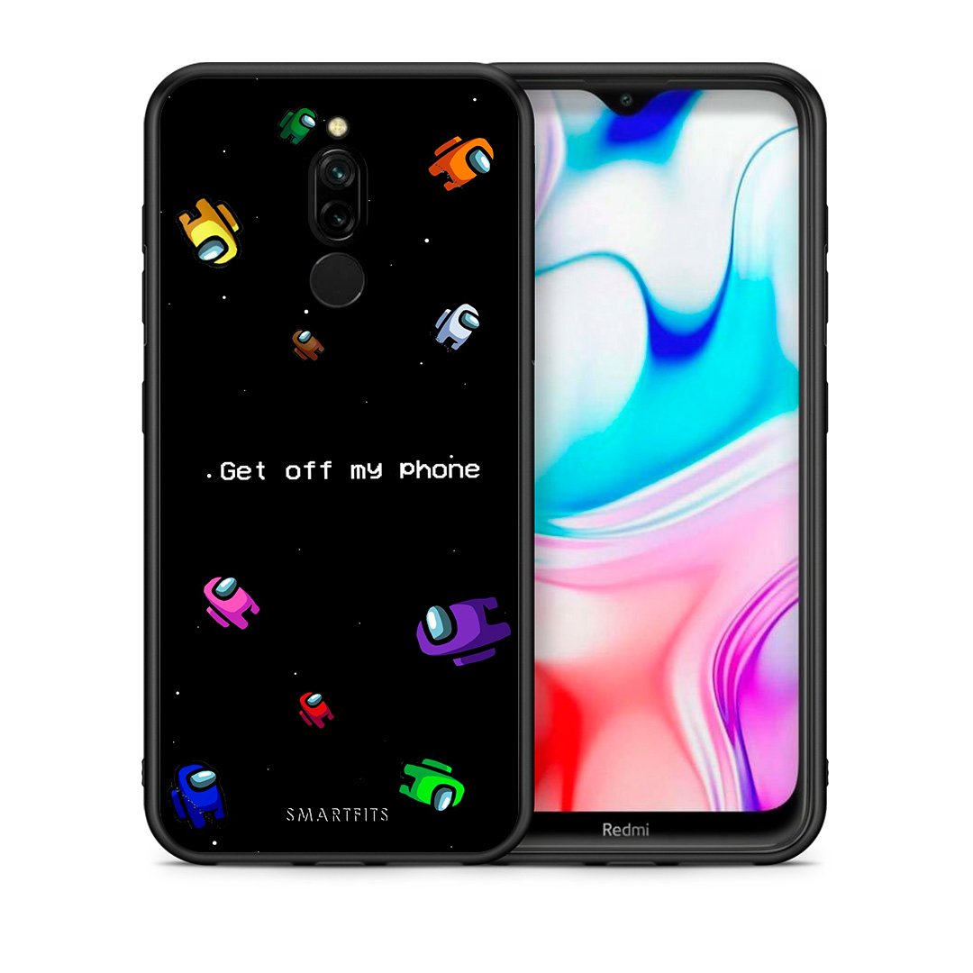 Θήκη Xiaomi Redmi 8 AFK Text από τη Smartfits με σχέδιο στο πίσω μέρος και μαύρο περίβλημα | Xiaomi Redmi 8 AFK Text case with colorful back and black bezels