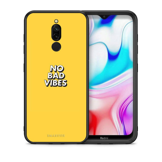 Θήκη Xiaomi Redmi 8 Vibes Text από τη Smartfits με σχέδιο στο πίσω μέρος και μαύρο περίβλημα | Xiaomi Redmi 8 Vibes Text case with colorful back and black bezels