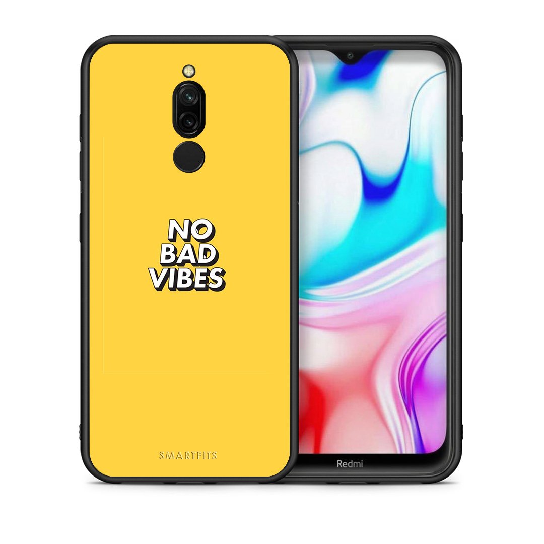 Θήκη Xiaomi Redmi 8 Vibes Text από τη Smartfits με σχέδιο στο πίσω μέρος και μαύρο περίβλημα | Xiaomi Redmi 8 Vibes Text case with colorful back and black bezels