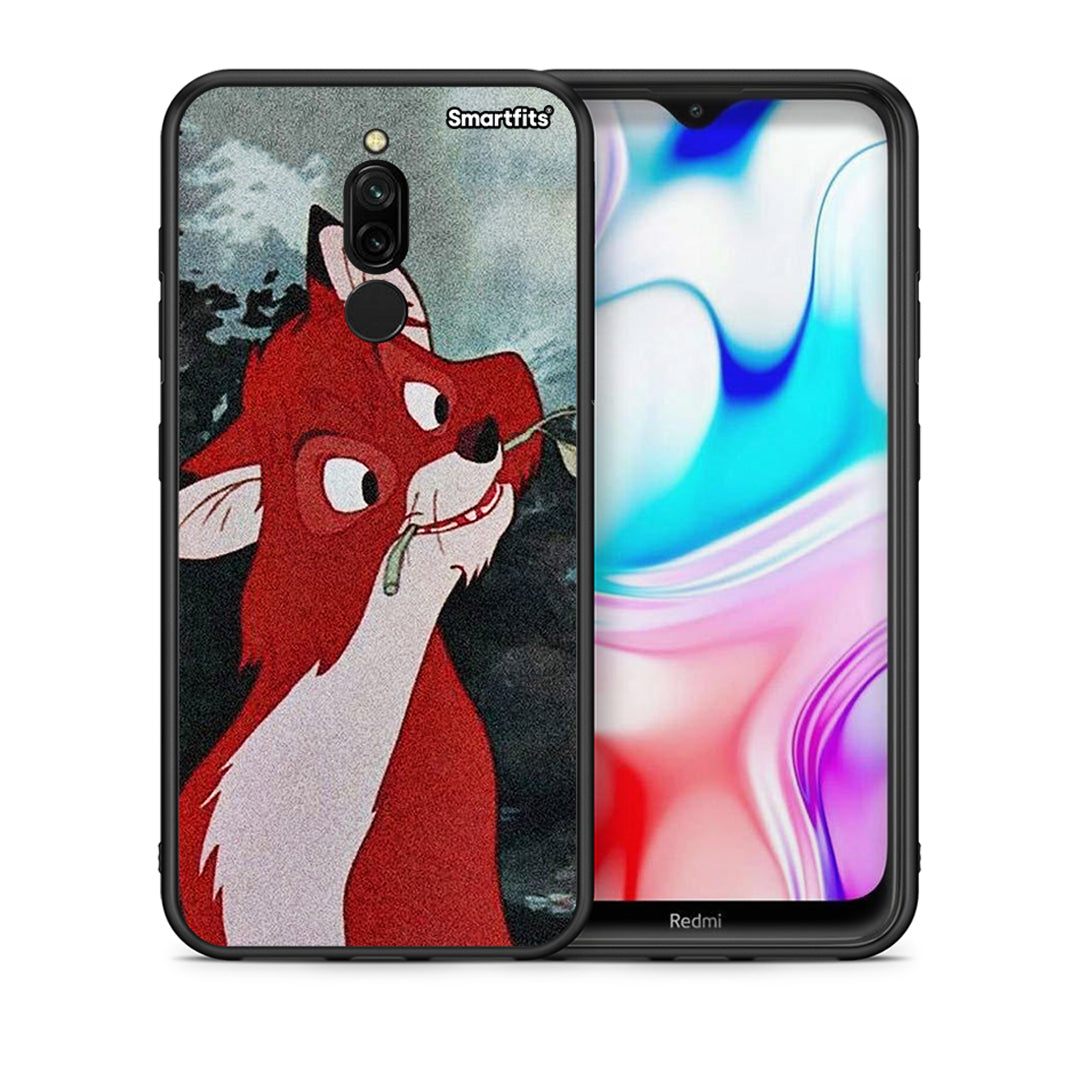 Θήκη Xiaomi Redmi 8 Tod And Vixey Love 1 από τη Smartfits με σχέδιο στο πίσω μέρος και μαύρο περίβλημα | Xiaomi Redmi 8 Tod And Vixey Love 1 case with colorful back and black bezels