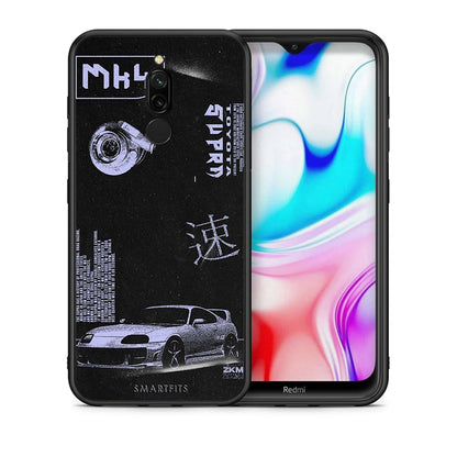 Θήκη Αγίου Βαλεντίνου Xiaomi Redmi 8 Tokyo Drift από τη Smartfits με σχέδιο στο πίσω μέρος και μαύρο περίβλημα | Xiaomi Redmi 8 Tokyo Drift case with colorful back and black bezels