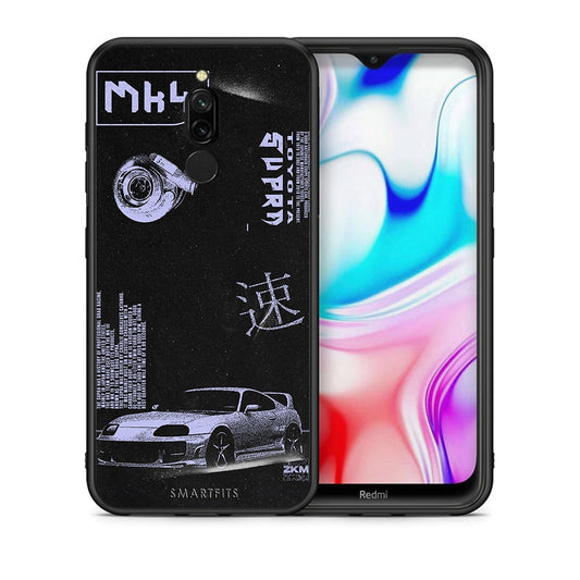 Θήκη Αγίου Βαλεντίνου Xiaomi Redmi 8 Tokyo Drift από τη Smartfits με σχέδιο στο πίσω μέρος και μαύρο περίβλημα | Xiaomi Redmi 8 Tokyo Drift case with colorful back and black bezels