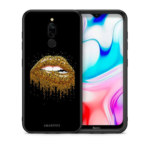 Θήκη Xiaomi Redmi 8 Golden Valentine από τη Smartfits με σχέδιο στο πίσω μέρος και μαύρο περίβλημα | Xiaomi Redmi 8 Golden Valentine case with colorful back and black bezels