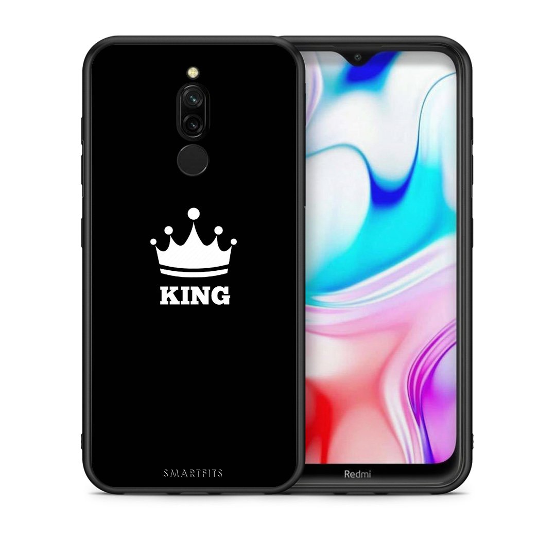 Θήκη Xiaomi Redmi 8 King Valentine από τη Smartfits με σχέδιο στο πίσω μέρος και μαύρο περίβλημα | Xiaomi Redmi 8 King Valentine case with colorful back and black bezels
