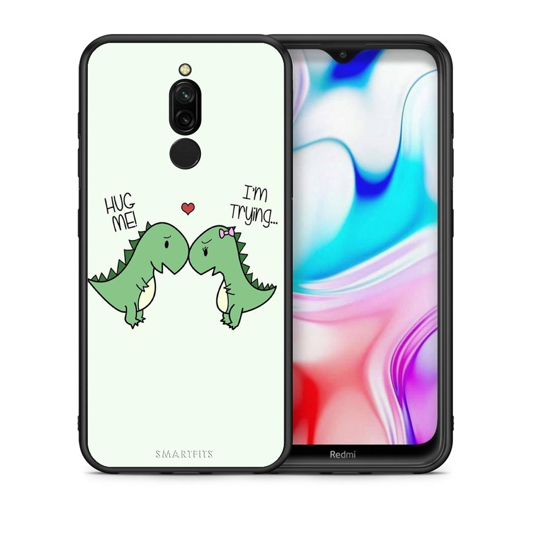 Θήκη Xiaomi Redmi 8 Rex Valentine από τη Smartfits με σχέδιο στο πίσω μέρος και μαύρο περίβλημα | Xiaomi Redmi 8 Rex Valentine case with colorful back and black bezels