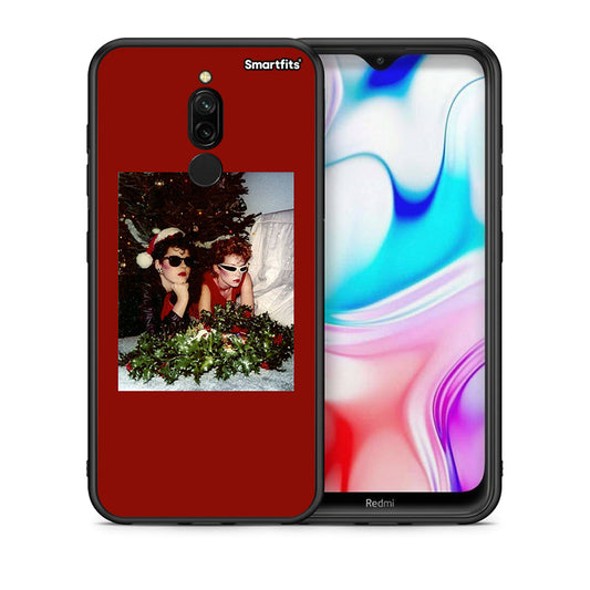 Θήκη Xiaomi Redmi 8 Waiting For Xmas από τη Smartfits με σχέδιο στο πίσω μέρος και μαύρο περίβλημα | Xiaomi Redmi 8 Waiting For Xmas case with colorful back and black bezels