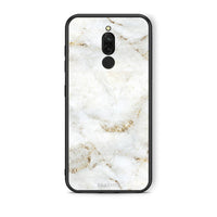 Thumbnail for Xiaomi Redmi 8 White Gold Marble θήκη από τη Smartfits με σχέδιο στο πίσω μέρος και μαύρο περίβλημα | Smartphone case with colorful back and black bezels by Smartfits