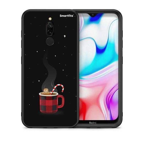 Θήκη Xiaomi Redmi 8 Xmas Bathing από τη Smartfits με σχέδιο στο πίσω μέρος και μαύρο περίβλημα | Xiaomi Redmi 8 Xmas Bathing case with colorful back and black bezels