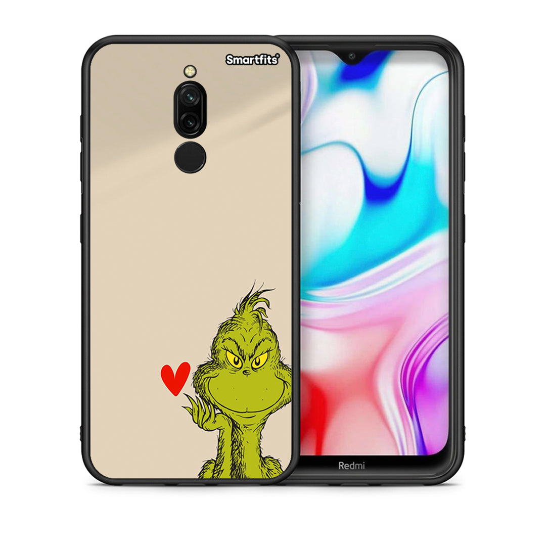 Θήκη Xiaomi Redmi 8 Xmas Grinch από τη Smartfits με σχέδιο στο πίσω μέρος και μαύρο περίβλημα | Xiaomi Redmi 8 Xmas Grinch case with colorful back and black bezels