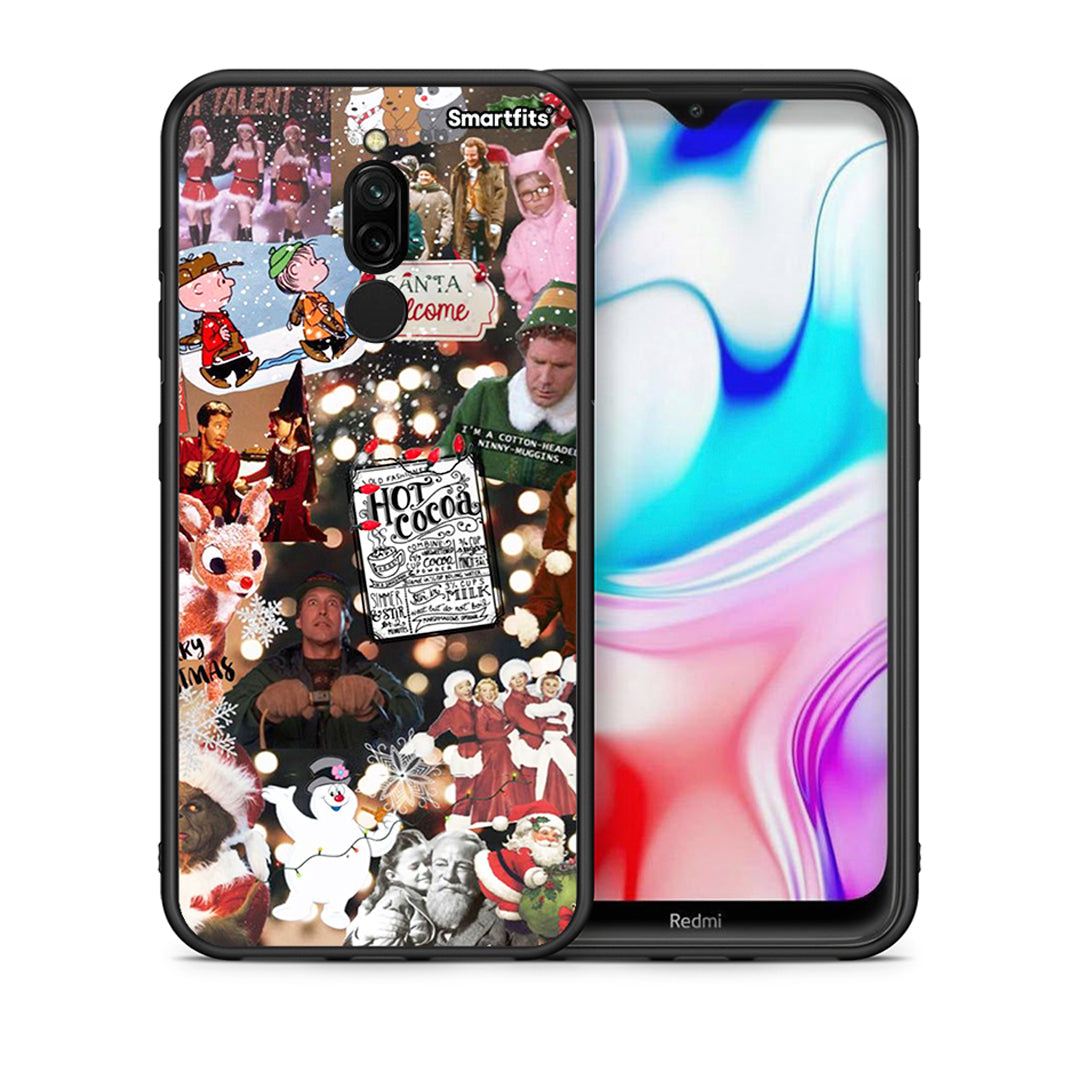 Θήκη Xiaomi Redmi 8 Xmas Movies από τη Smartfits με σχέδιο στο πίσω μέρος και μαύρο περίβλημα | Xiaomi Redmi 8 Xmas Movies case with colorful back and black bezels