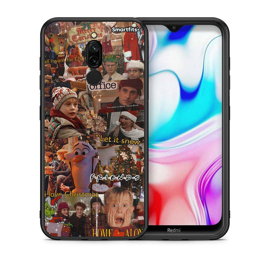 Θήκη Xiaomi Redmi 8 Xmas Wishes από τη Smartfits με σχέδιο στο πίσω μέρος και μαύρο περίβλημα | Xiaomi Redmi 8 Xmas Wishes case with colorful back and black bezels