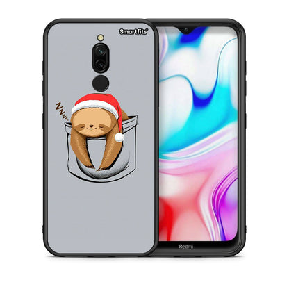 Θήκη Xiaomi Redmi 8 Xmas Zzzz από τη Smartfits με σχέδιο στο πίσω μέρος και μαύρο περίβλημα | Xiaomi Redmi 8 Xmas Zzzz case with colorful back and black bezels