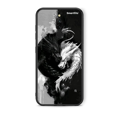 Xiaomi Redmi 8 Yin Yang Θήκη από τη Smartfits με σχέδιο στο πίσω μέρος και μαύρο περίβλημα | Smartphone case with colorful back and black bezels by Smartfits