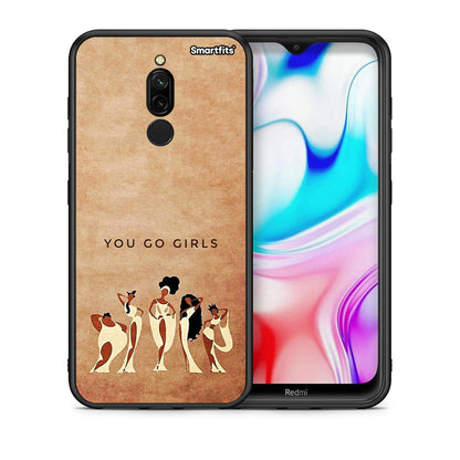 Θήκη Xiaomi Redmi 8 You Go Girl από τη Smartfits με σχέδιο στο πίσω μέρος και μαύρο περίβλημα | Xiaomi Redmi 8 You Go Girl case with colorful back and black bezels