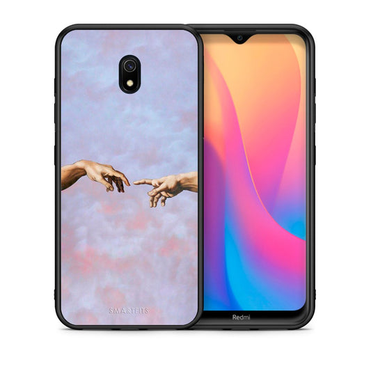 Θήκη Xiaomi Redmi 8A Adam Hand από τη Smartfits με σχέδιο στο πίσω μέρος και μαύρο περίβλημα | Xiaomi Redmi 8A Adam Hand case with colorful back and black bezels