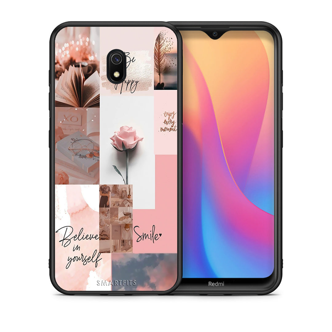 Θήκη Xiaomi Redmi 8A Aesthetic Collage από τη Smartfits με σχέδιο στο πίσω μέρος και μαύρο περίβλημα | Xiaomi Redmi 8A Aesthetic Collage case with colorful back and black bezels