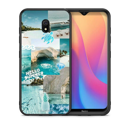 Θήκη Xiaomi Redmi 8A Aesthetic Summer από τη Smartfits με σχέδιο στο πίσω μέρος και μαύρο περίβλημα | Xiaomi Redmi 8A Aesthetic Summer case with colorful back and black bezels
