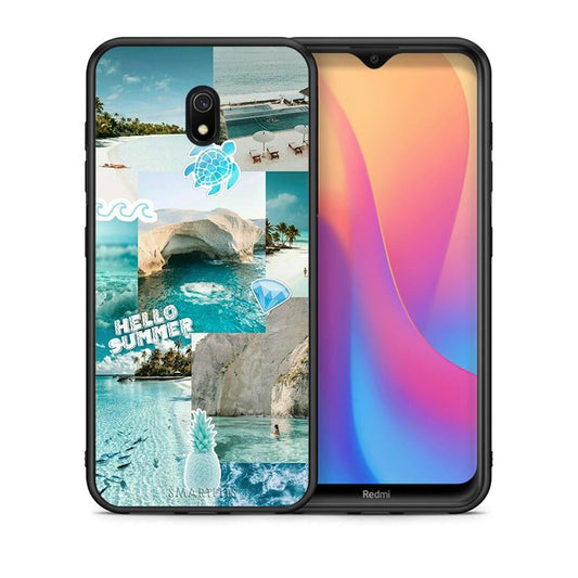 Θήκη Xiaomi Redmi 8A Aesthetic Summer από τη Smartfits με σχέδιο στο πίσω μέρος και μαύρο περίβλημα | Xiaomi Redmi 8A Aesthetic Summer case with colorful back and black bezels