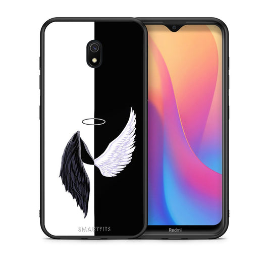 Θήκη Xiaomi Redmi 8A Angels Demons από τη Smartfits με σχέδιο στο πίσω μέρος και μαύρο περίβλημα | Xiaomi Redmi 8A Angels Demons case with colorful back and black bezels