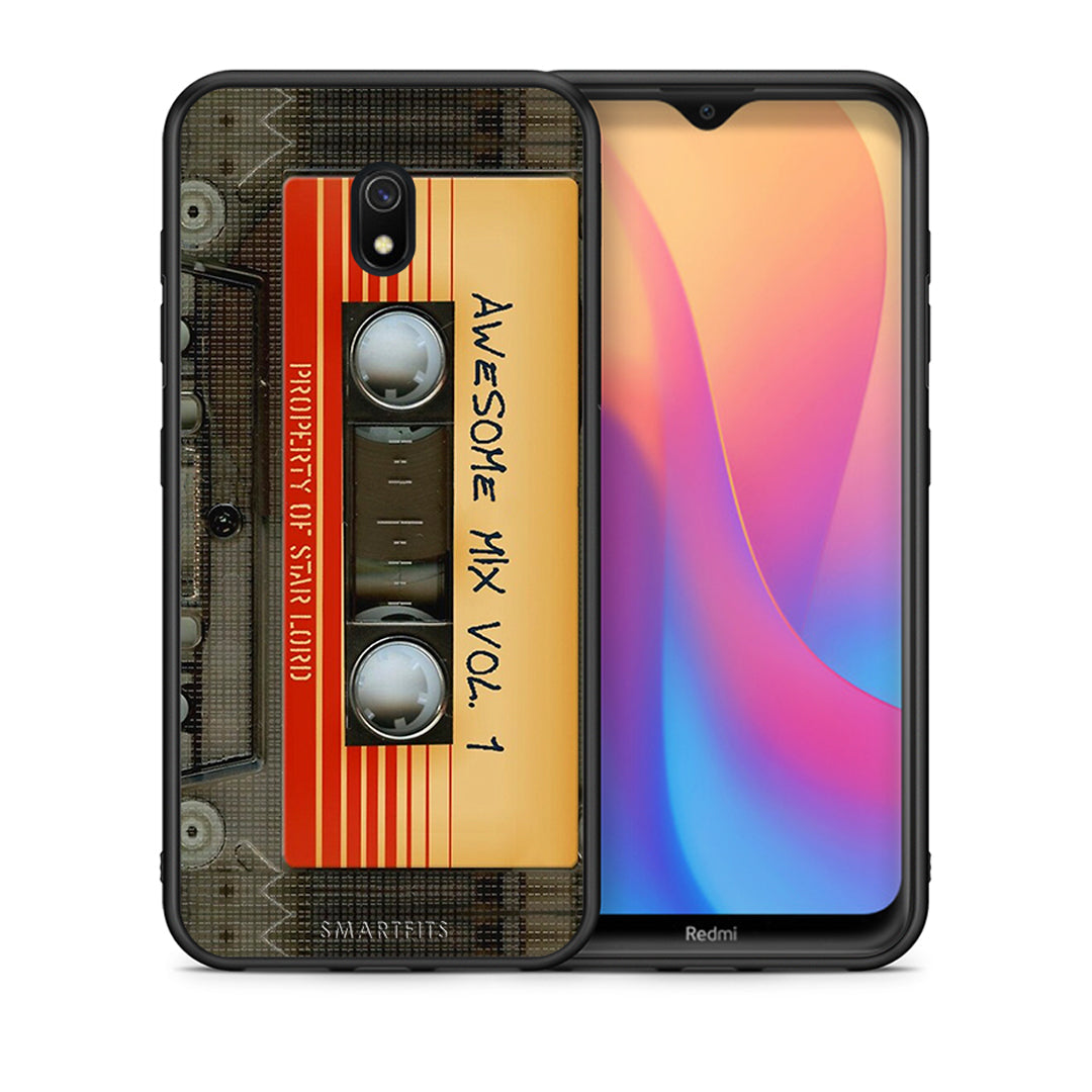 Θήκη Xiaomi Redmi 8A Awesome Mix από τη Smartfits με σχέδιο στο πίσω μέρος και μαύρο περίβλημα | Xiaomi Redmi 8A Awesome Mix case with colorful back and black bezels